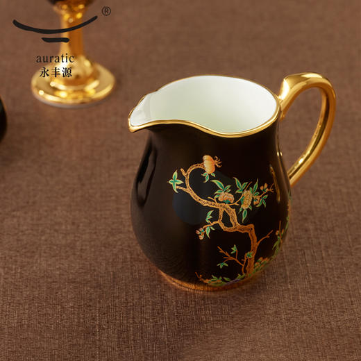 永丰源  石榴家园9头酒具陶瓷轻奢描金酒具复古分酒器酒杯 商品图3