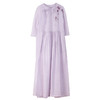 牧衣游原创手工刺绣苎麻连衣裙女新款轻薄紫色新中式长裙 江风梦 商品缩略图4