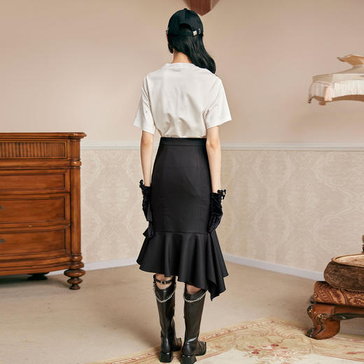 不规则鱼尾包臀裙秋高腰半身短裙设计感 商品图2