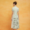 PF8H4斯尔丽2024新款改良旗袍奥黛款双层收腰放摆气质版定位花连衣裙 商品缩略图1