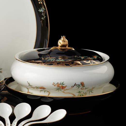 永丰源 夫人瓷石榴家园8人位家用31头中式餐具套装 商品图1