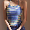跃牌【瑜见伽人系列】春夏新款针织混彩条纹挂脖一体式运动背心 健身瑜伽服运动 内衣 女YB8132 商品缩略图0