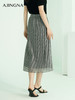【商场同款】阿菁娜2024夏季新款简约压褶A子半裙A30X113025 商品缩略图1
