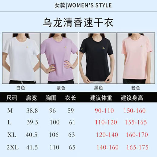 【19.9元/件】棉一彩速干女士/男士半袖 商品图2