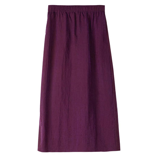 牧衣游原创 龟裂纹紫香云纱半身裙禅意宽松真丝直筒半裙 小绿间 商品图4