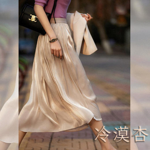 【新款半身裙女薄款】百褶双层丝光蓬蓬裙 清新网纱韩版清新褶皱仙女裙  商品图6