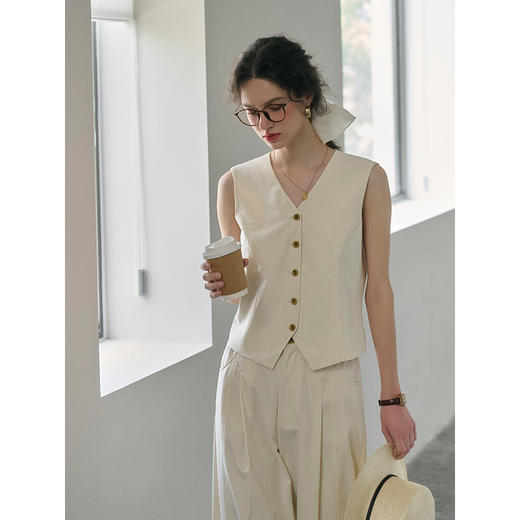 （小眠专属）SimpleRetro时髦公式 法式高级感通勤v领西装套装 商品图1