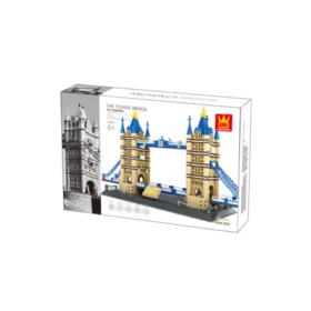 万格世界地标建筑兼容乐高积木英国伦敦双子桥5215建筑拼装模型玩具 伦敦双子塔桥（969PCS）