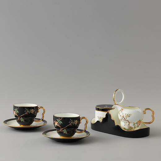 永丰源 夫人瓷石榴家园 陶瓷杯8头咖啡杯碟套装 下午茶杯碟礼盒装 商品图1