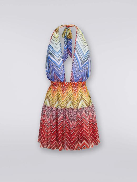 MISSONI - Short Dress - Multicolor Chevron - 女装 - 上衣 - 蓝红色 商品图0