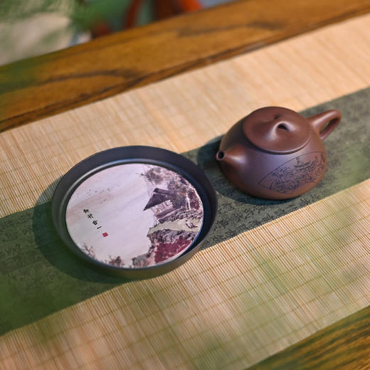 羽诗制造出品 四明风韵紫砂壶壶承礼盒套装 商品图0