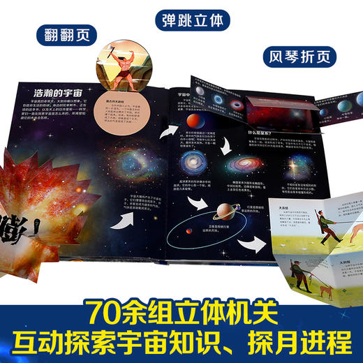 给孩子讲中国航天系列 嫦娥探月立体书+探秘火星立体书 儿童趣味科普百科翻翻书 商品图2