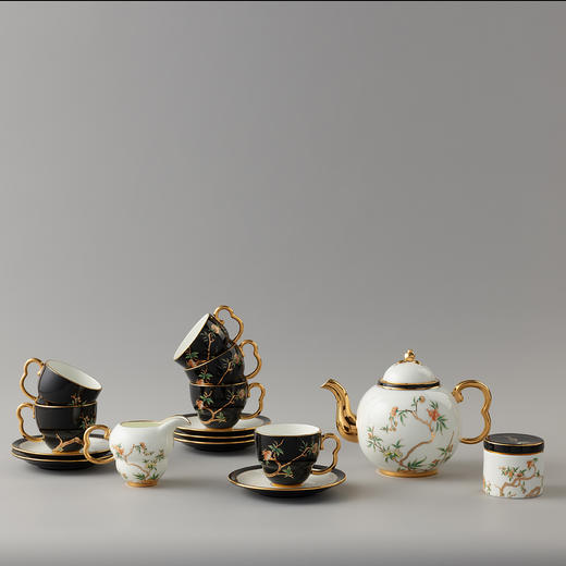 永丰源 夫人瓷石榴家园 17头咖啡具 轻奢下午茶杯碟陶瓷茶具套装 商品图1