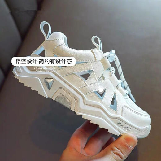 女童运动凉鞋2024夏季新款镂空儿童网面鞋休闲时尚男童网红沙滩鞋 商品图7