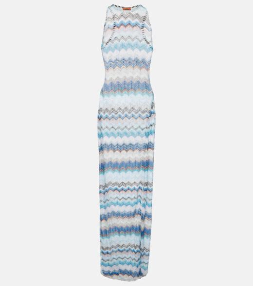 MISSONI - Long Dress - Multicolor Blue Tones - 女装 - 罩衫 - 蓝色 商品图0