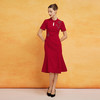 PF8J6斯尔丽2024新款商场同款改良旗袍收腰A摆重工宴会礼服连衣裙 商品缩略图3