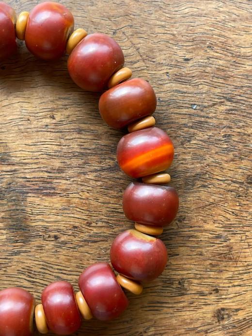 战国红双色玛瑙鼓珠手链，顺丰包邮 商品图7