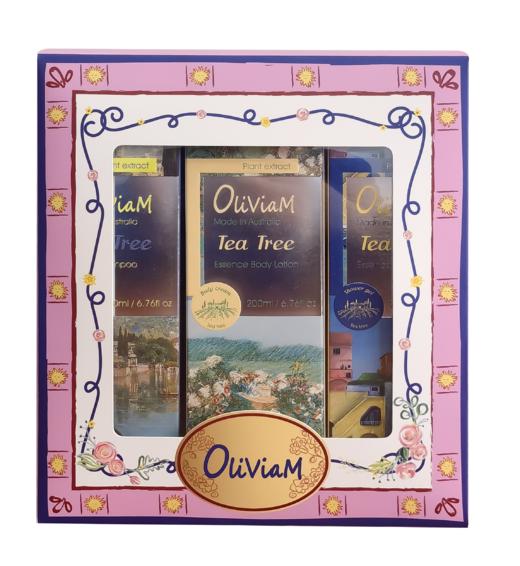 中欧班列精选】Oliviam澳莉维亚澳洲进口浪漫意象茶树洗护沐系列2件/3件4件/6件套礼盒礼品节日送礼 舒缓肌肤,清洁,保湿,去角质 商品图5