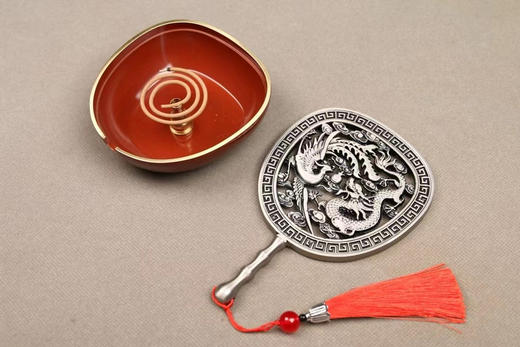 龙凤呈祥罗扇香薰炉（大漆红款） 商品图2