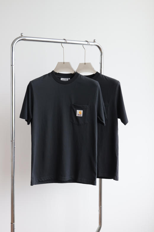 卡蛤特全新联名企划 做旧黑水洗口袋短袖T恤 TX299 商品图2