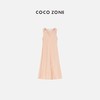 COCO ZONE 高级感连衣裙纯色无袖V领抽绳带帽裙子 23C18964 商品缩略图0