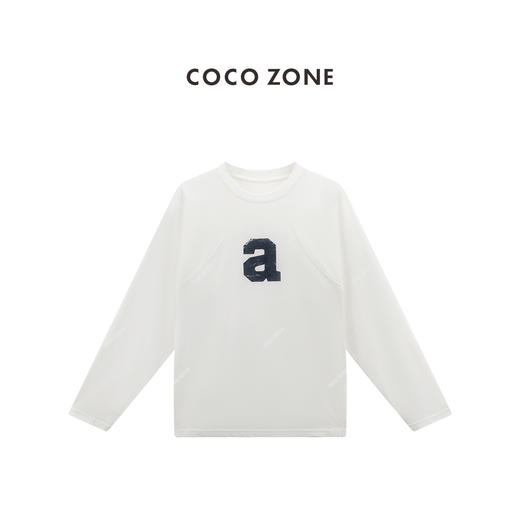 COCO ZONE ”a防晒“夏季设计感字母长袖T恤薄款百搭上衣CC2B1105 商品图0