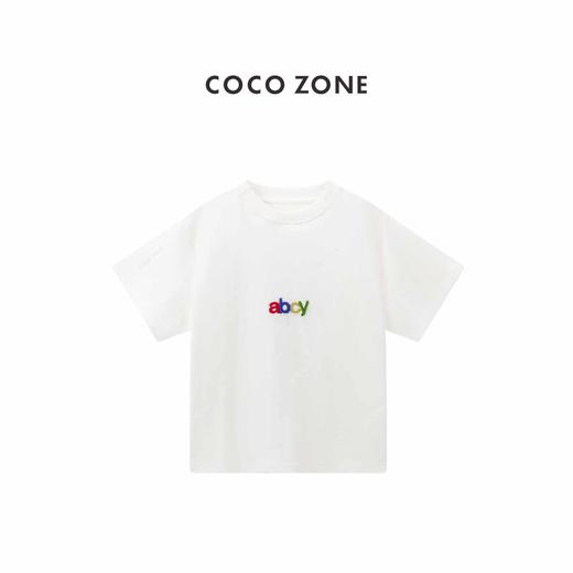 COCO ZONE “夏日限定”夏季设计感字母短袖T恤休闲圆领上衣CC2B0956 商品图0