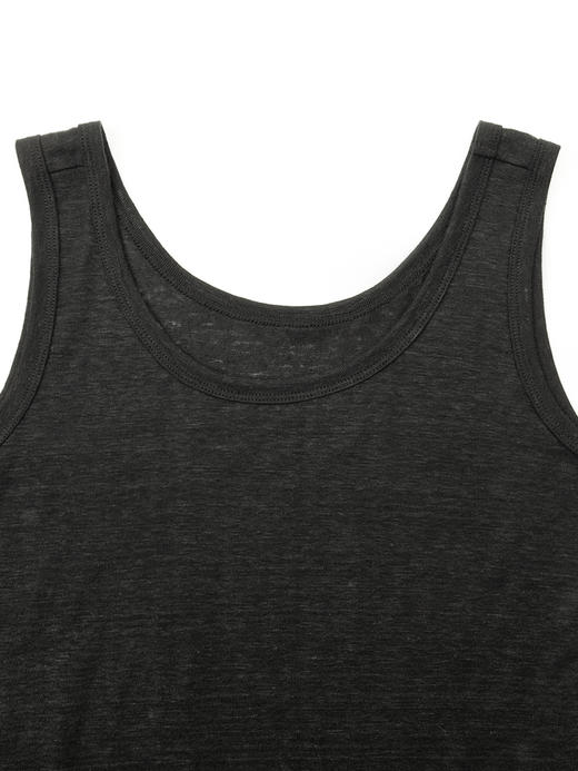 COCO ZONE"麻感连衣裙“夏季轻薄纯色背心连衣裙时尚高级感无袖A字长裙CC1B0992 商品图4