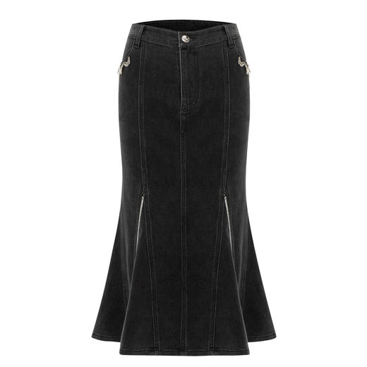 蝴蝶仙紫系列2.0MAXRIENY森系精灵牛仔鱼尾半身裙 商品图2