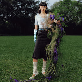 蝴蝶仙紫系列2.0MAXRIENY森系精灵牛仔鱼尾半身裙