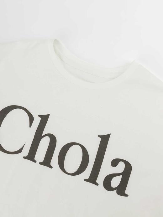 COCO ZONE “肯豆T” 夏季棉麻混纺字母印花圆领短袖T恤CC1B1328 商品图4