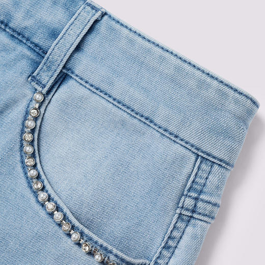 MAXRIENY精致复古感直筒半身裙夏季牛仔裙子 商品图3