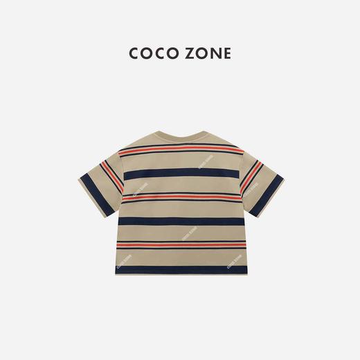 COCO ZONE "法兰西”夏季设计感条纹短袖T恤休闲圆领上衣CC2B1109 商品图1