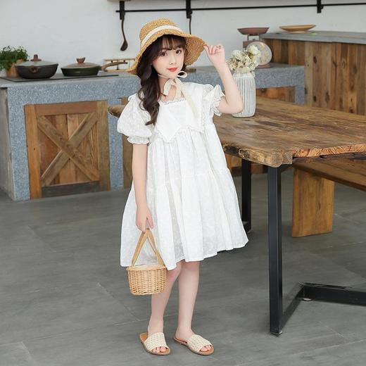 甜美女童连衣裙2024夏季新款镂空儿童棉布裙子夏童装中大童公主裙 商品图1