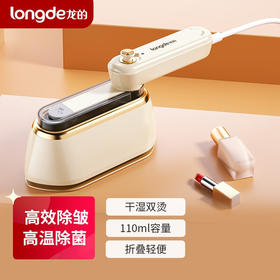 【小家电】龙的（longde）手持挂烫机熨烫机小熨斗 家用小型迷你熨衣服神器便捷式熨斗 LD-GT102A HF
