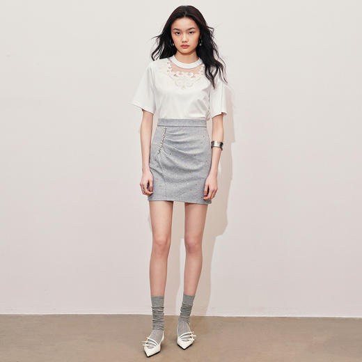 MAXRIENY甜美华丽休闲不规则半裙MS85SK048A30 商品图1