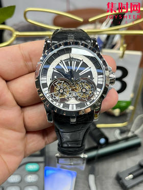 【贵重物品】ROGER DUBUIS罗杰杜彼 YS王者系列 镂空双飞行双陀飞轮 男士腕表 搭载两颗飞行真陀飞轮稳定运行