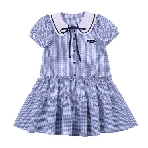 儿童连衣裙2024夏季韩版蝴蝶结童装棉布裙子泡泡袖女童公主裙夏装 商品图4