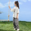 女童短袖t恤套装夏季2024新款儿童短袖韩版中大童夏装裤子两件套 商品缩略图3