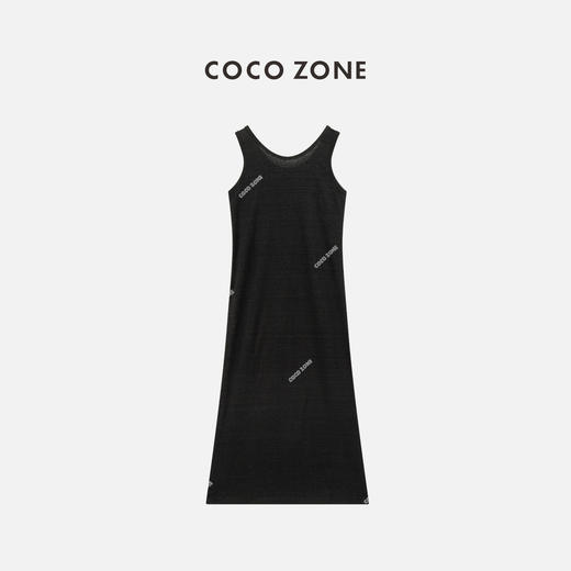 COCO ZONE"麻感连衣裙“夏季轻薄纯色背心连衣裙时尚高级感无袖A字长裙CC1B0992 商品图1