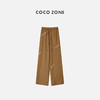 COCO ZONE 夏日纯色通勤风休闲阔腿长裤松紧腰系绳 23C18941 商品缩略图0