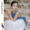 littletime儿童春夏牛仔蓝蝴蝶结背心裙轻奢礼服裙女童小香连衣裙 商品缩略图1