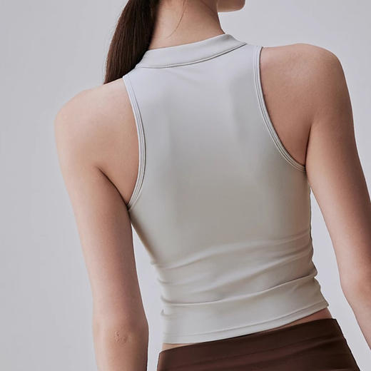 跃牌【瑜见伽人系列】中国风立领盘扣中强度聚拢一体式运动背心健身瑜伽服新中式女YB8126 商品图2