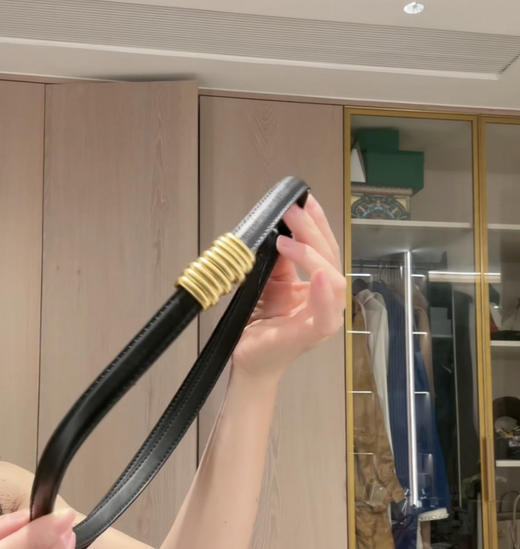 PIANAI冷小姐# 百搭黑色可调节金属扣腰带 商品图0