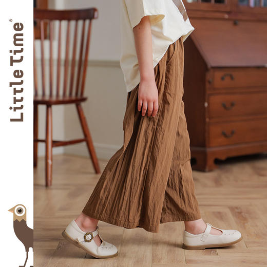 littletime女童防蚊裤夏季轻薄透气2024新款休闲裤儿童度假抖抖裤 商品图1