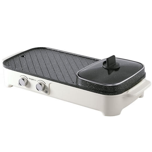 【小家电】龙的（longde）电烧烤炉 一锅多用家用电烤炉功率快速涮烤烤肉机分区控温电火锅 煎烤涮一体式 LD-KK180A HF 商品图5