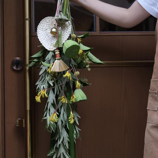 手持艾旗招百福，门悬蒲剑斩千邪（莲心款）带扫把 商品图4