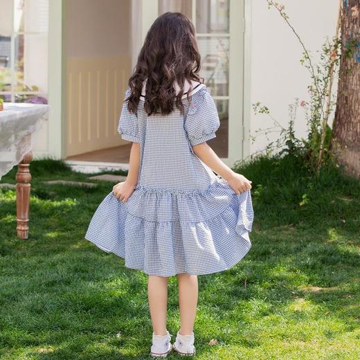 儿童连衣裙2024夏季韩版蝴蝶结童装棉布裙子泡泡袖女童公主裙夏装 商品图3