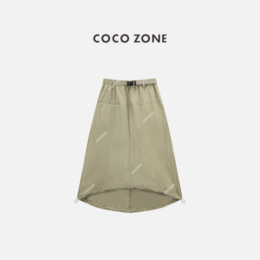 COCO ZONE 刘一一 夏季设计感松紧腰半身裙休闲显瘦A字裙CC2B1074 商品图1