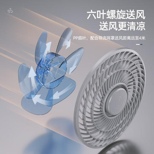 【小家电】龙的longde电风扇台式转页扇宿舍台扇桌面小风扇 LD-FN1061 HF 商品图4